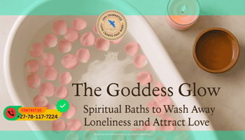 A birds-eye view of a white ceramic bathtub filled with warm water, floating pink rose petals, and a splash of milk. Next to the tub, a pink candle burns and a bowl.