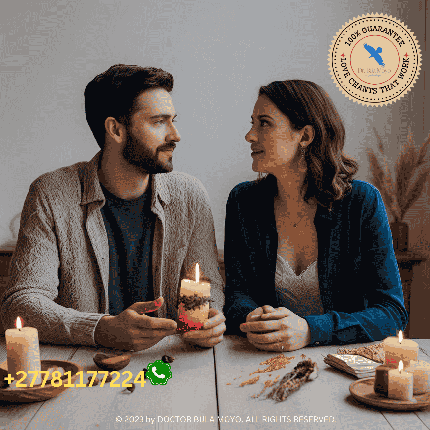 A couple deciding between marriage spells and counseling. (4)