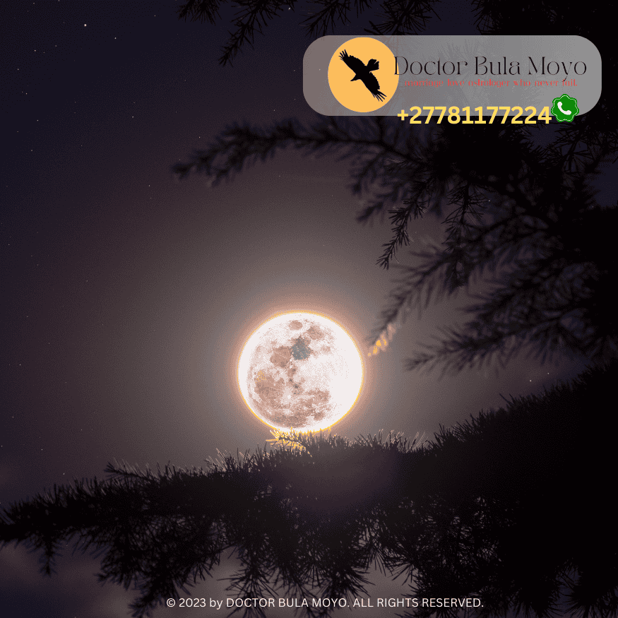 A full moon shining over a lake, symbolizing moon magic for love.