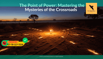 A high-contrast photo of a dusty four-way intersection in a rural area at twilight. A single white candle burns steadily in the very center of the intersection.