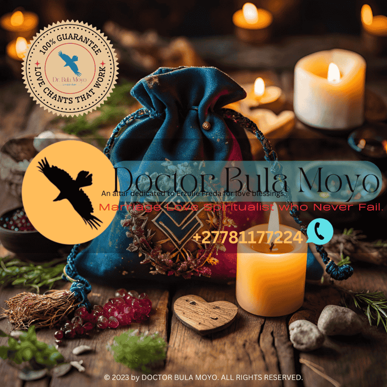 A love mojo bag with herbs, crystals, and sacred symbols. (3)