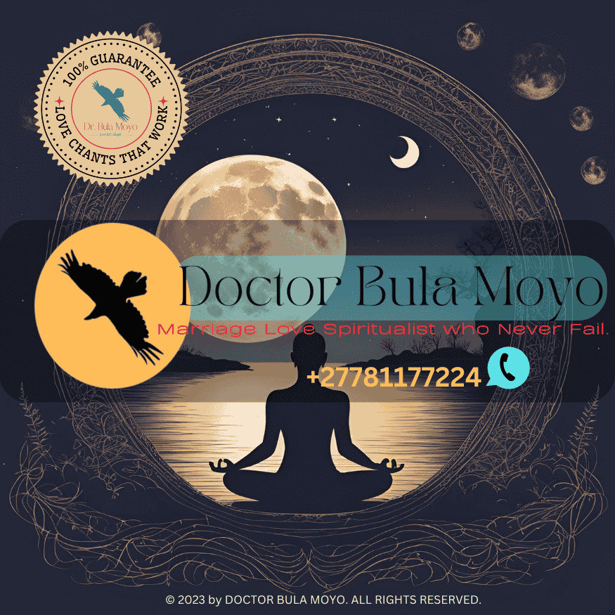 A person meditating under a full moon, visualizing love spell results.