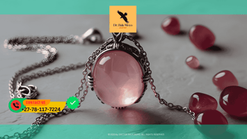 A rose quartz pendant glowing under the full moon for love attraction.