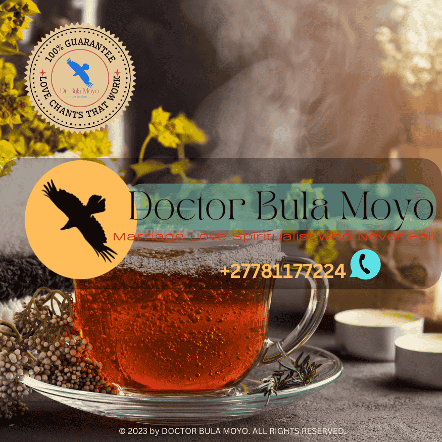 A steaming cup of rose tea love potion with cinnamon and honey.