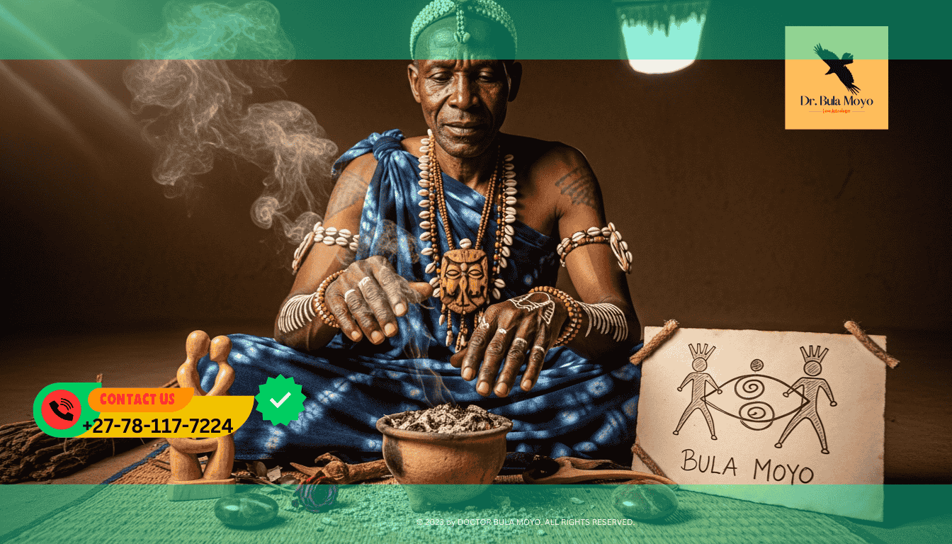 African Healer Doctor Bula Moyo performing soulmate love spell ritual for true love
