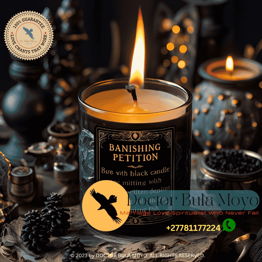 Black candle burning with banishing petition – banishing spells for toxic relationships ritual candle burning emotional release (1)
