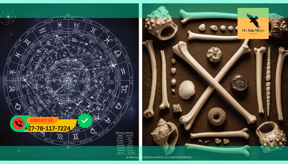 Contrast between a Star Chart and Bones Difference between Western Astrology birth charts and African Bone Divination