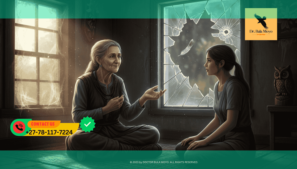 Contrast between a dusty window and a broken glass Difference between simple bad luck and a spiritual curse explained by a healer.