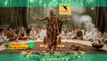 Doctor Bula Moyo leading a prosperity renewal ceremony for long-term relationship abundance.