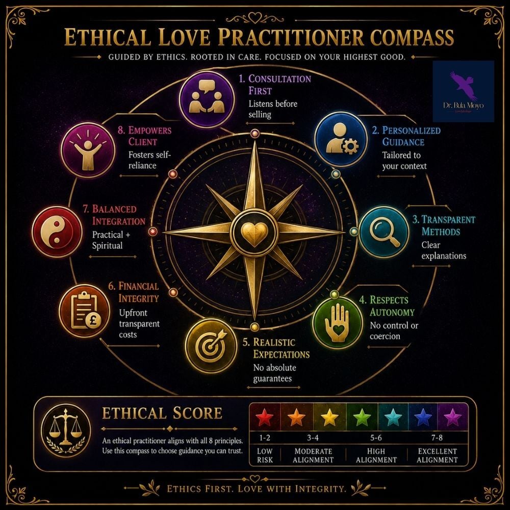 Eight traits for evaluating trustworthy spiritual relationship guidance and long-term love healing services