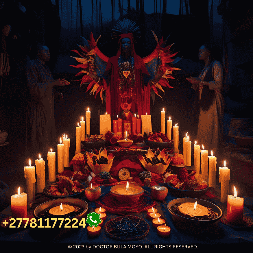 Ethical Voodoo Love Magic Ritual with Candles and Offerings