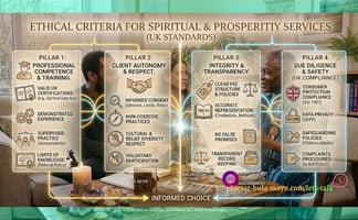 Ethical criteria for choosing spiritual relationship and prosperity services in the United Kingdom