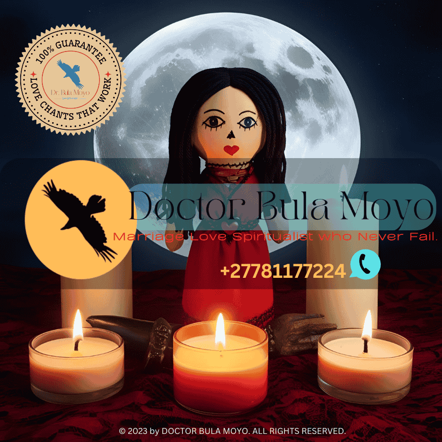 Full moon casting light on a ritual for marriage spells.