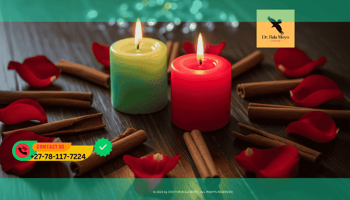 Green and pink candles surrounded by cinnamon and rose petals used in a spell to attract a generous partner