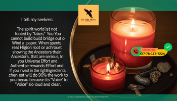 I tell my seekers The spirit world is not fooled by fakes. You cannot build a bridge out of paper.