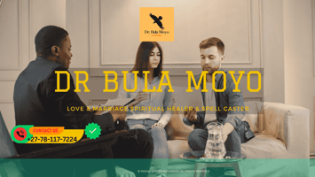 In a serene consultation room, Doctor Bula Moyo, a spiritual healer, sits across from a couple engaged in a deep discussion about their astrological compatibility. (1)