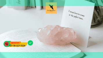 A soft-lit journal with a handwritten love manifestation script beside rose petals, a candle, and a rose quartz crystal.