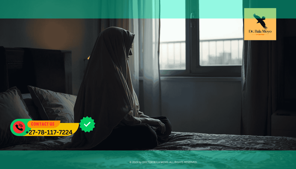 Lonely person sitting on a bed or looking out a window Signs of having a spiritual husband or wife causing singleness.