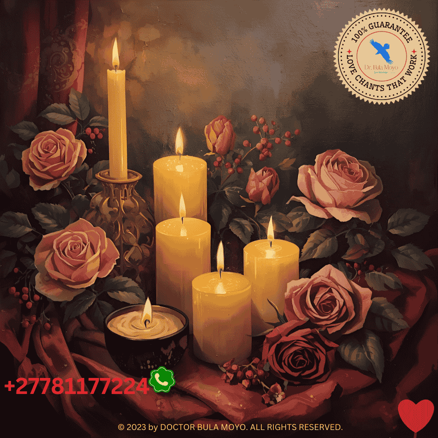 Love spells to rekindle lost passion with candles and roses