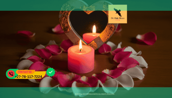 Pink candle surrounded by rose petals and a mirror symbolizing heart healing and emotional release.