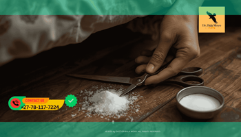 Placing scissors or salt under the bed for spiritual protection against nightmares