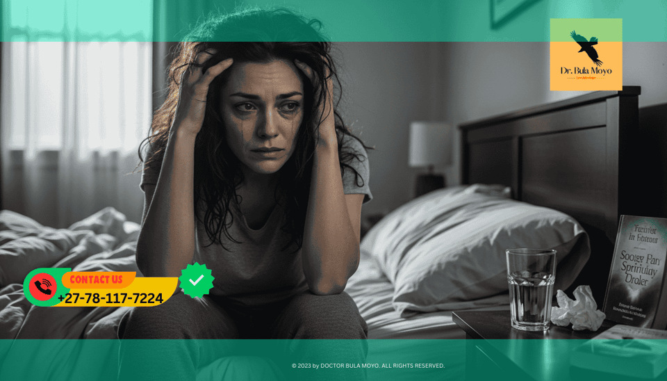 Sad woman looking at an empty side of the bed Spiritual reasons why husband left suddenly without explanation.