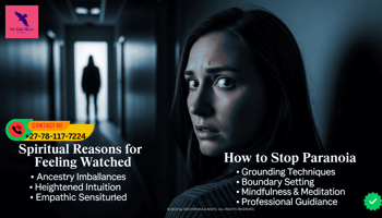 Shadowy figure in a doorway or person looking over shoulder Spiritual reasons for feeling like someone is watching you and how to stop paranoia.