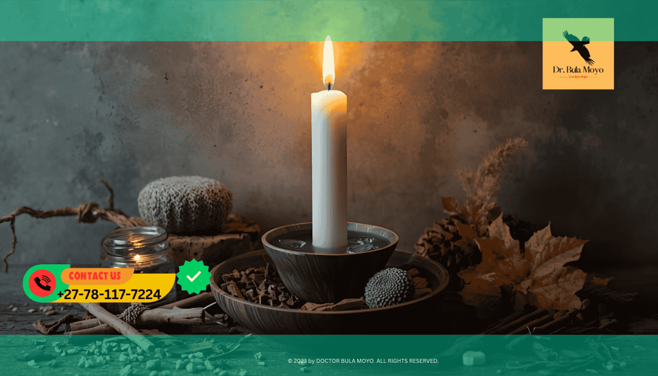 Simple ancestral altar with white candle and water to honor spirits. (2)