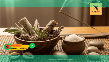 Traditional African herbs and sea salt used for spiritual bath and aura cleansing.