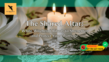 Two silver rings resting on a piece of white lace, surrounded by fresh white lilies and a sprig of rosemary. A single white candle with two wicks (unity candle) burns brightly in the center.