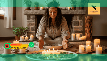 Woman over 40 performing a fertility ritual with candles. (1) (1)