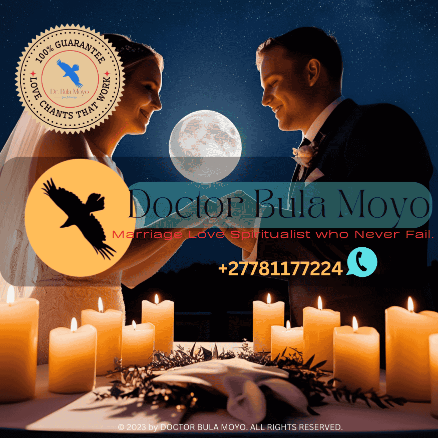 _A couple exchanging vows under a full moon.