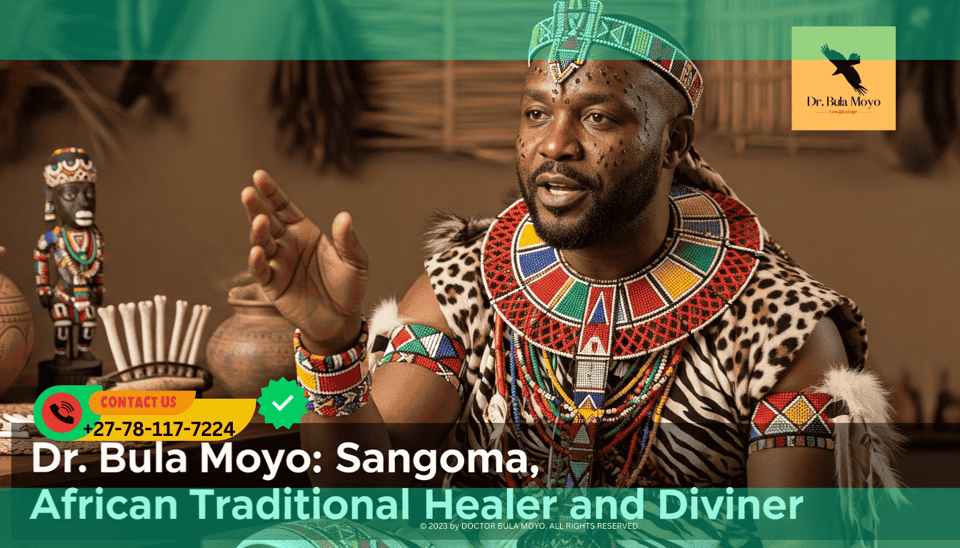 a Sangoma in traditional beadsattire Dr Bula Moyo explaining what a Sangoma is An African Traditional Healer and Diviner.