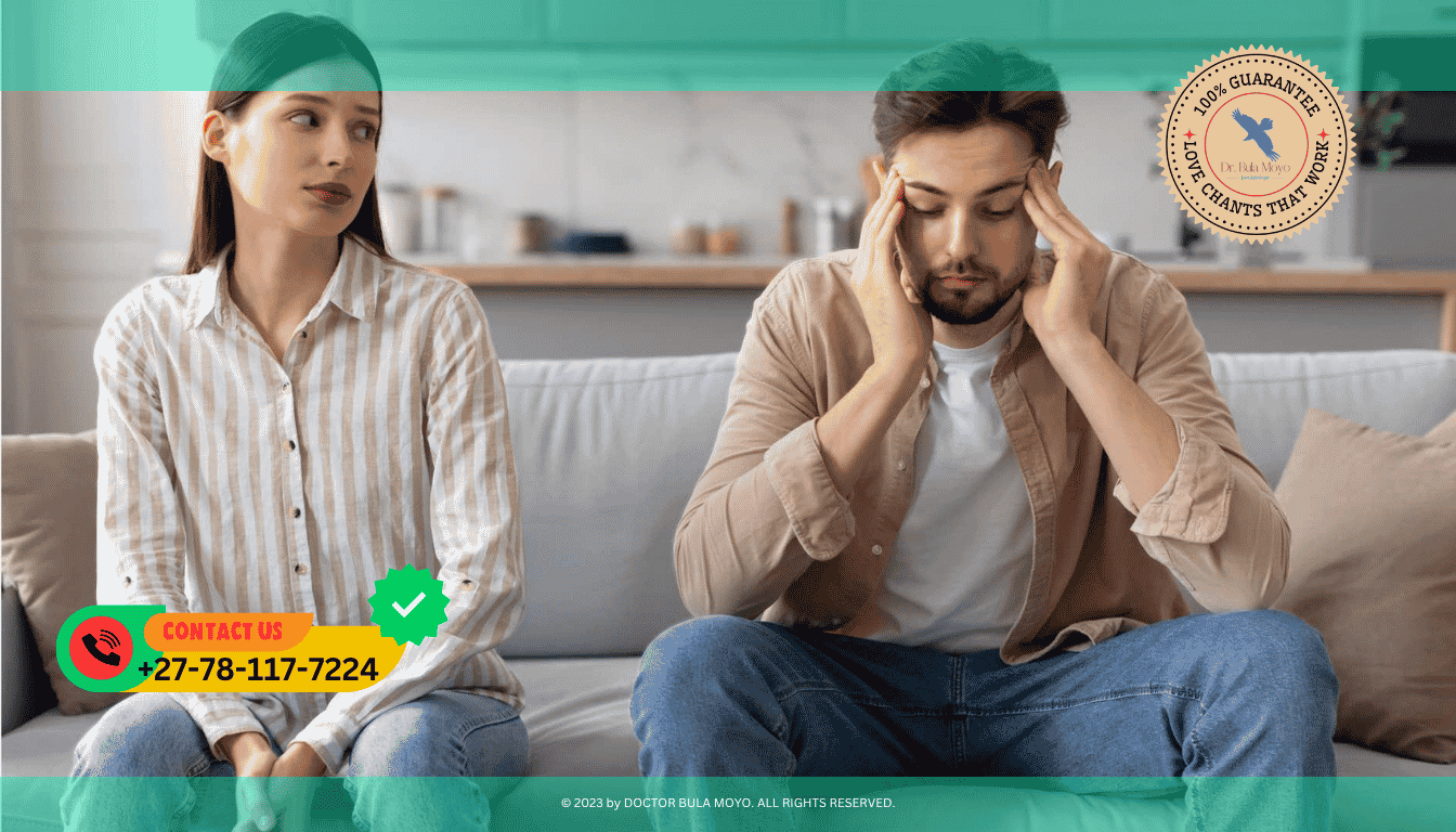 A couple arguing emotionally; a woman feeling distant; a man withdrawing under stress; a breakup conversation. (1)