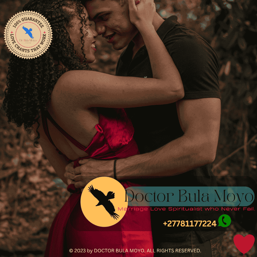A couple embracing after clearing negative energies from their relationship.