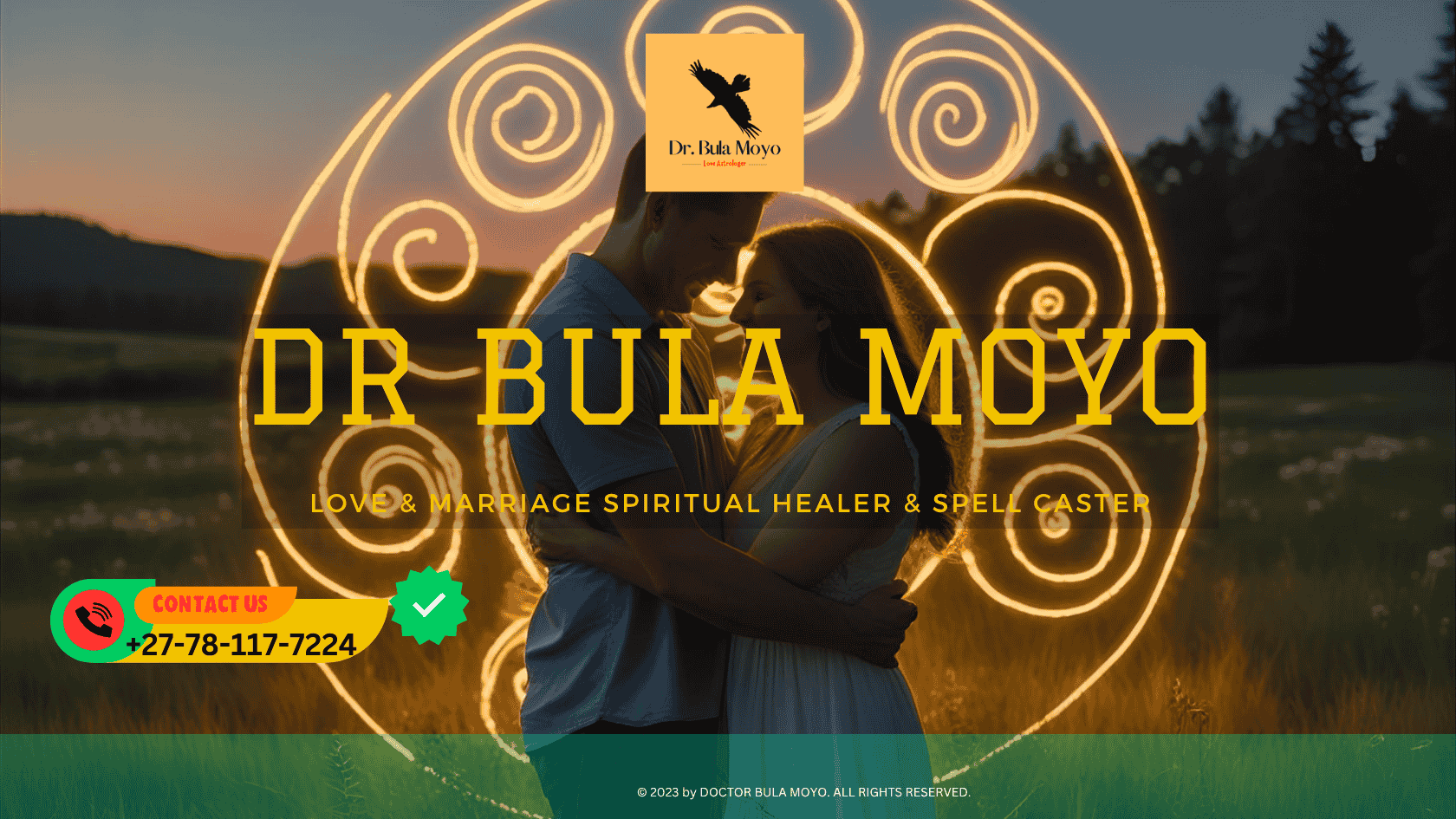 A couple embracing with symbolic ancestral energy surrounding them in light.