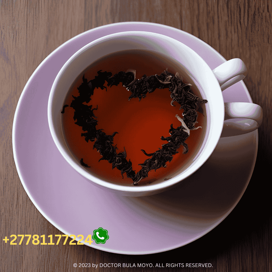 A cup with tea leaves forming heart-shaped patterns for a romantic tea reading. (1)