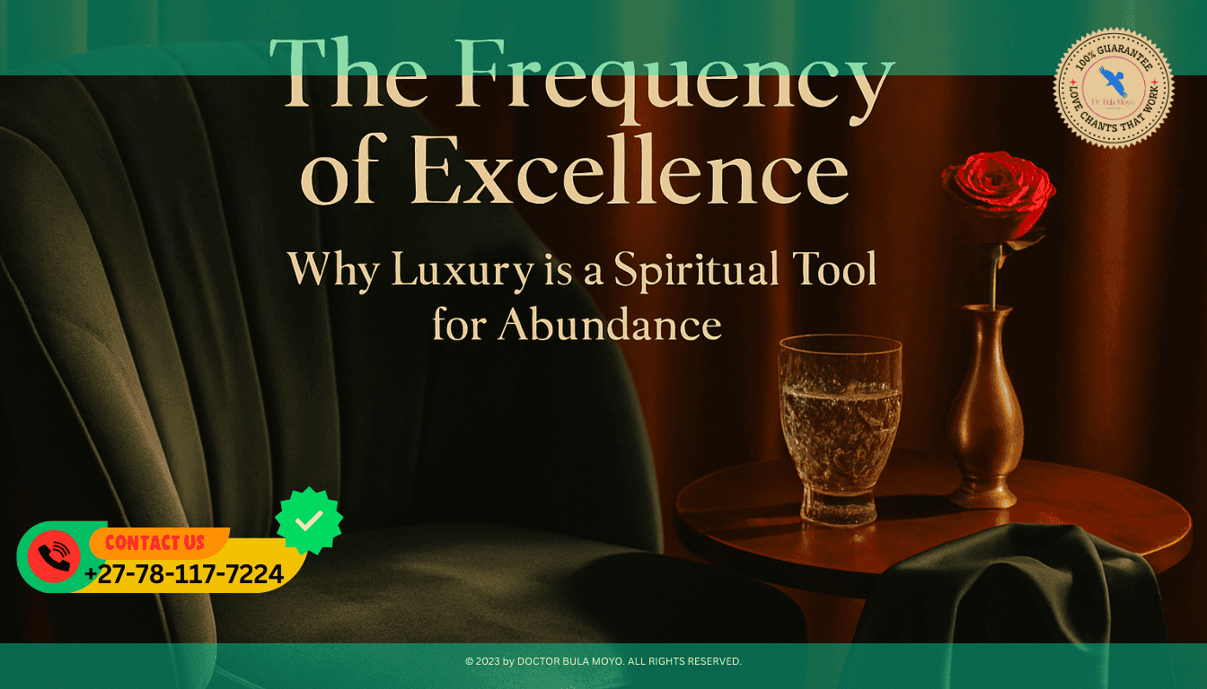 A high-end velvet chair next to a small table holding a crystal glass of sparkling water and a single red rose in a silver vase.