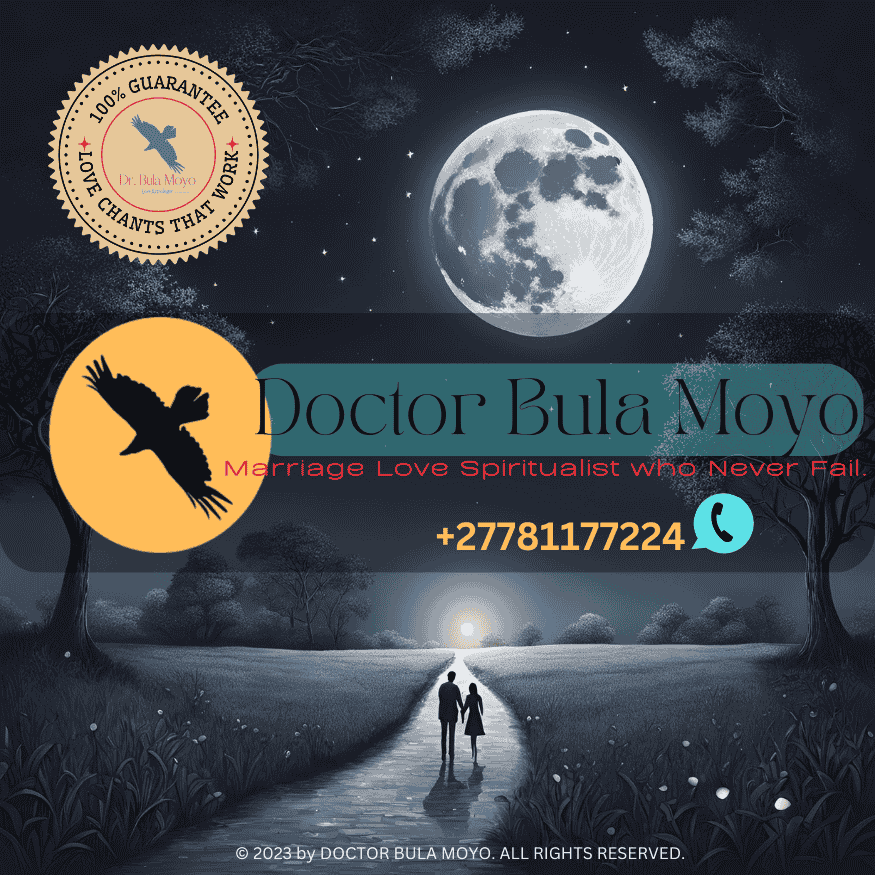 A couple gazing at a full moon, symbolizing lunar influence on love.