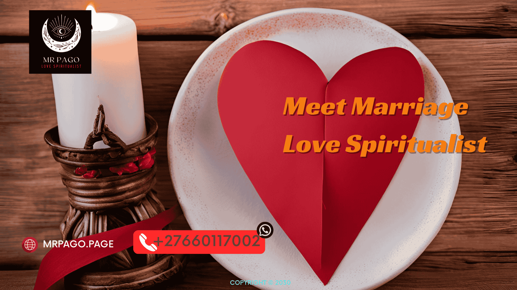 A red paper heart next to a burning candle for a home love spell ritual. (4)