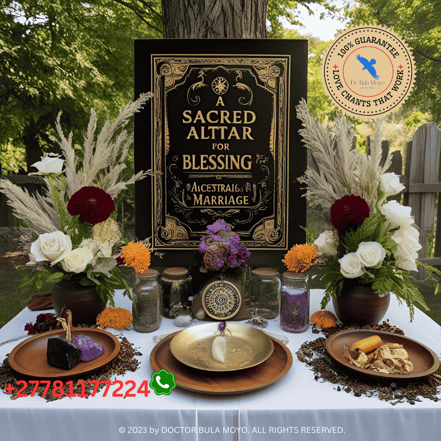 A sacred altar for ancestral blessings in marriage magic. (1)