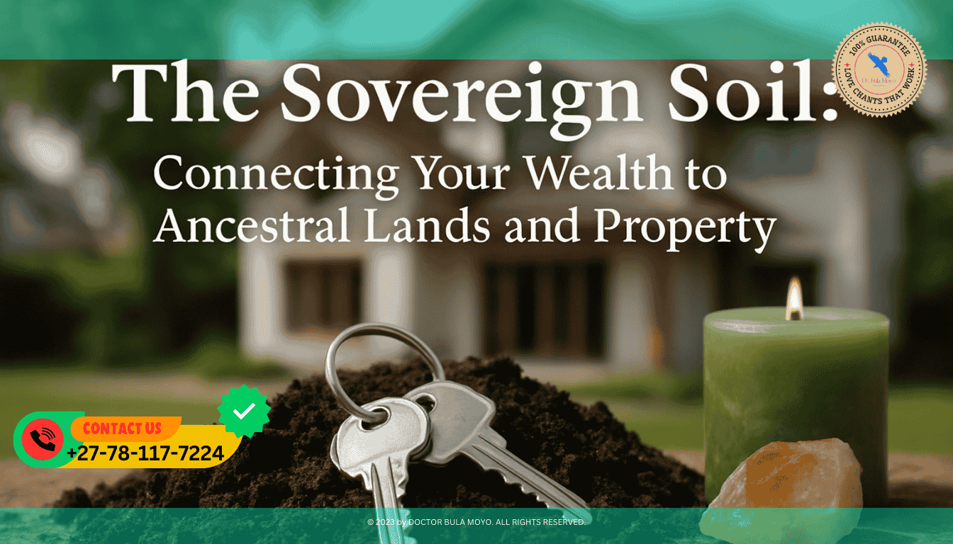 A set of silver house keys resting on a pile of rich, dark soil. A green candle and a piece of raw Citrine are placed next to the soil (1)