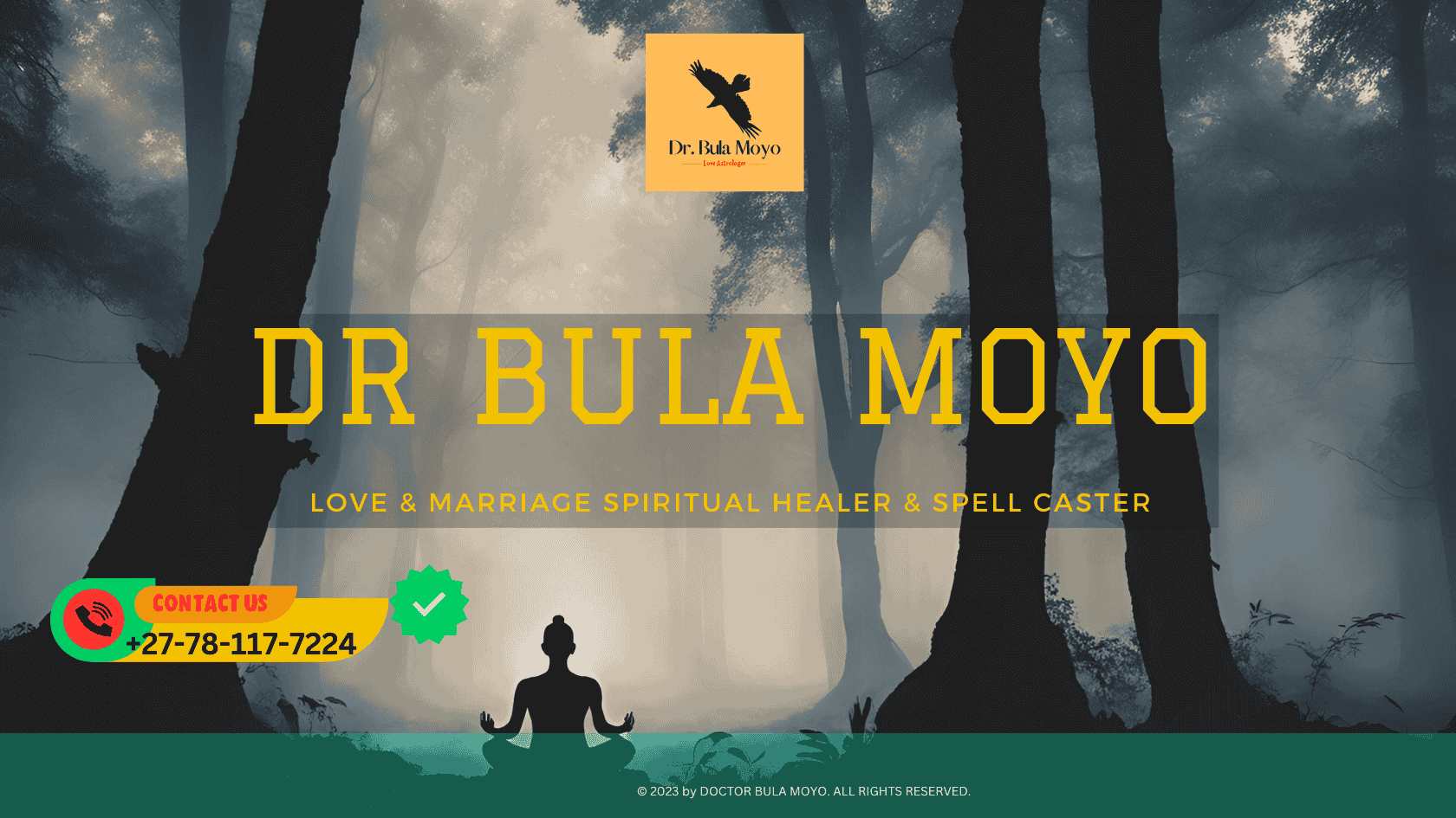 A silhouette of a person meditating in a forest, connecting with ancestral spirits. (1)