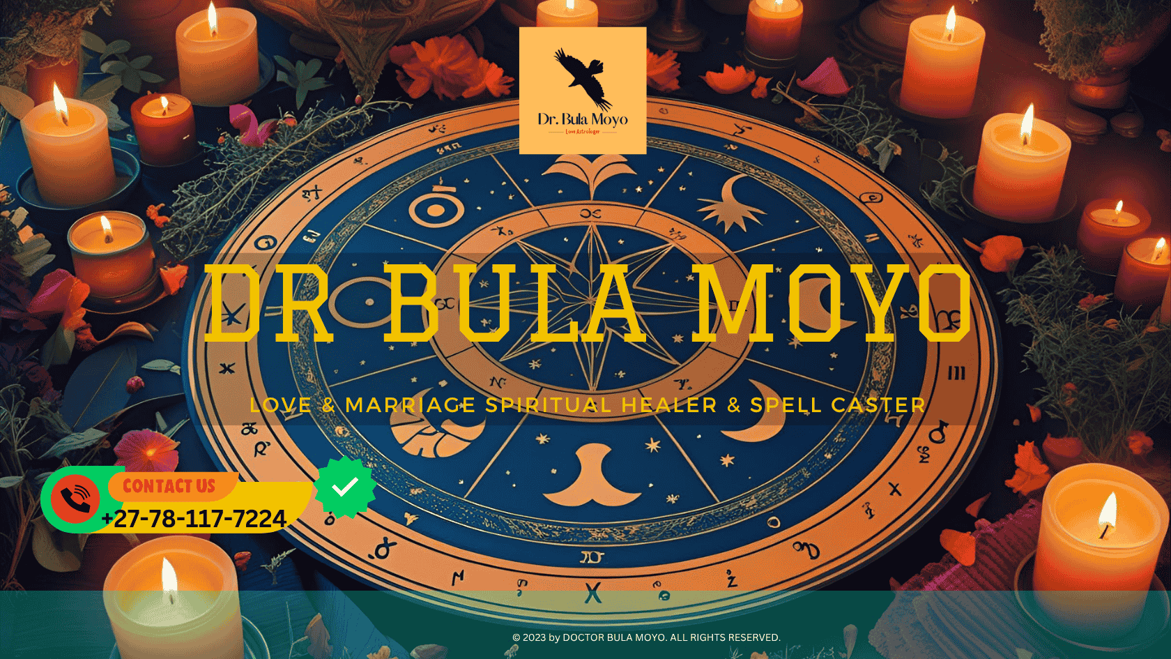 Astrology chart marked with Venus and Saturn symbols alongside ritual candles and healing herbs. (1)