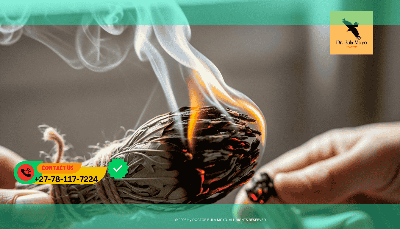 Burning Imphepho (African Sage) to cleanse bad energy and calm the mind.