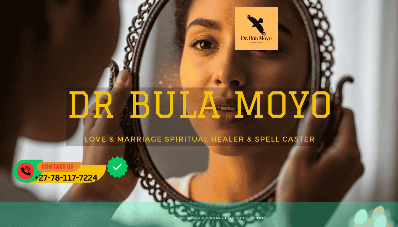 Close-up of a person holding a mirror during a spiritual self-love affirmation ritual.