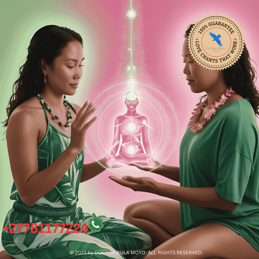 A healer’s hands performing an energy cleansing ritual over a distressed individual. (1)
