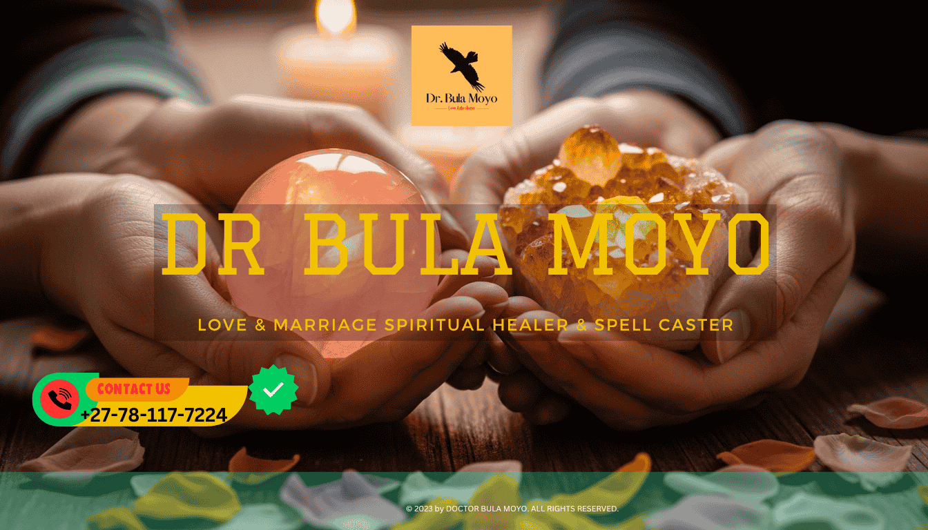 Hands holding rose quartz and citrine crystals during a love ritual for generosity and abundance.