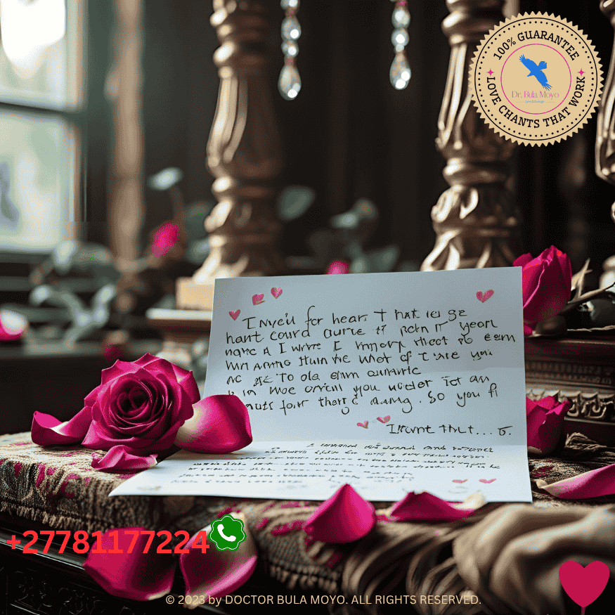 Handwritten testimonial note beside rose petals on altar (4)