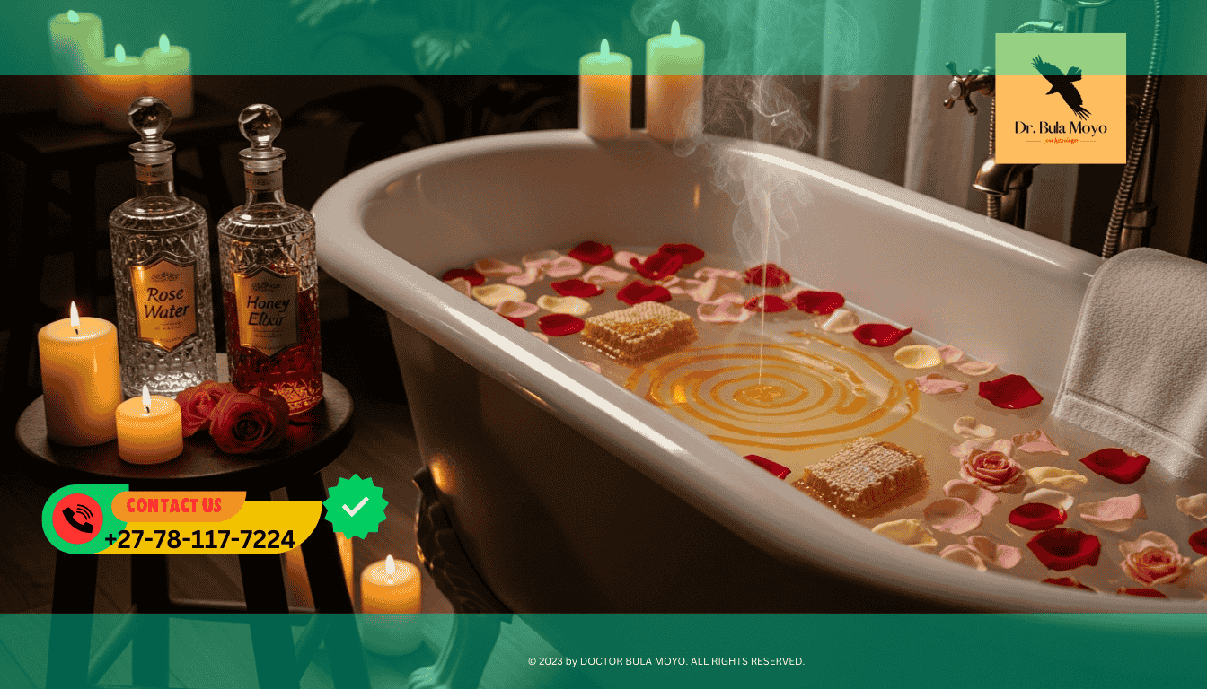 Honey and rose water bath ritual for attracting love and sensuality